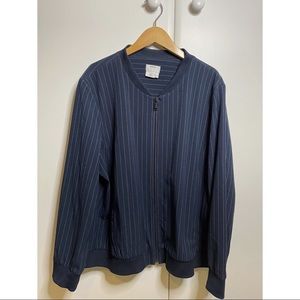 Striped bomber jacket!